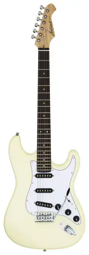 Aria Pro II STG-Series Electric Guitar Vintage White with White Pickguard
