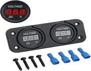 Digital LED Volt Meter Dual Battery Monitor Boat Voltage Marine Gauge DC 12V-24V