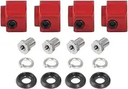 Modification Accessories 4pcs Metal Hex Wheel Widening Adapter for 1/10 RC Crawler Traxxas TRX-4(Red)