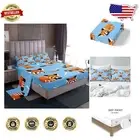 Charming King Size Red Panda Bed Sheet Set - Soft Microfiber for All Seasons