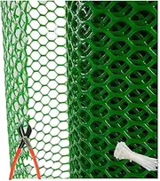 SAI PRASEEDA PVC Garden Fencing Net/Mesh (6.6feet/50feet) UV Stabilized 500GSM Anti Bird Net 6 Months Guarantee Green Color with Free 1 Cutter,100 PVC Tags
