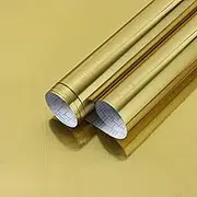 Gold Self Adhesive Contact Paper 17.7”X 118” Metallic Gold Contact Paper Metal Look Wallpaper Self Adhesive Peel and Stick Wallpaper Waterproof Contact Paper DIY Decor Shelf Liner Covering Film Roll