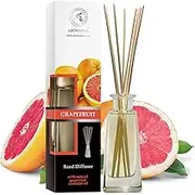 Reed Diffuser Grapefruit 100ml - Natural Essential Oil Home Fragrance - Aromatherapy Air Freshener - Relaxation Scented Oil Diffuser