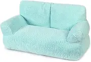 Pet Couch Bed, Washable Cat Bed for Indoor Cats, Calming Cat Couch, Fluffy Pet Sofa Bed Puppy Sleeping Bed, Dog Couch for Medium Small Dogs,A
