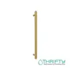 Linsol Allegra Flat Bar Vertical Heated Towel Rail Brushed Brass