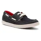 Clarks Kids Boy's Holbay Sea Navy Combi Suede Leather Shoes 00482/00317
