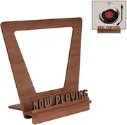 Now Playing Vinyl Record Stand, Wooden Vinyl Record Storage Holder Stand Rack, Vinyl Record Holder Display, Wood Records Storage Stands for Albums