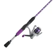 Jellyfish Spinning Reel and Fishing Rod Combo, Purple, 5'6" - Medium - 2pc
