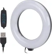 6in Fill Light, 3000‑6000K Dual Color Temperature - USB Power Supply - Universal 1/4in Screw - for Live Steaming/Online Meeting/Photography