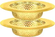 Kitchen Sink Strainers, 2 Pack Stainless Steel Mesh Sink Drain Basket Food Catcher, Large Wide Rim of 4.5 Inches Diameter, Gold