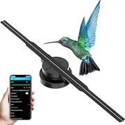 3D Hologram Fan, 45CM 3D Hologram LED Fan Projector with 352 Led Light Beads, APP Remote, 3D Holographic Advertising Display for Business Store Signs,Bar,Casino,Party
