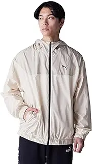 [PUMA] 687549 Men's Casual Sports Blouson, Outerwear, Mesh Back, Relax, Mesh Lining, Windbreaker Jacket, Alpine Snow (87), L