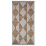 Natural Handwoven Jute Rug-Toulon 1132-Natural/Ivory-80x150cm