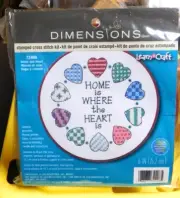 Dimensions Learn A Craft Counted Cross Stitch Kits Home is Where The Heart Is