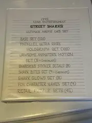 1995 Collector's Edge Street Sharks Complete Master set with All Chase Cards