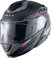 Nexx X.Lifetour Globe, flip up helmet , color: Matt Black/Grey/Red , size: M