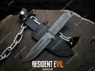 Handmade Knife Replica Resident Evil Biohazard Carbon Steel Blade with Sheath