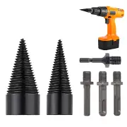 6Pcs Firewood Log Splitter Drill Bit Set Heavy Duty Log Splitter Screw Cone K...