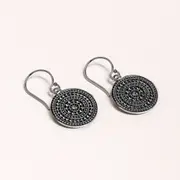 Solid 925 Sterling Silver Timeless Fractal Earrings
