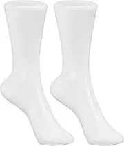 MAGICLULU 2pcs Mannequin Foot Display Ankle Bracelet Shoe Sock Model Display Plastic Female Foot Sock Display Short Stocking Jewelry Display Stand for Home Shop White