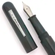 Ranga Ebonite #4C Oversize Fountain Pen - Blue Ripple, JoWo #6 Nibs, C/C (New)