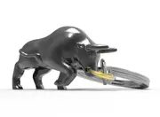 Metalmorphose Miniature 3D Metal Keychain - Bull, Whitehill MTM092-01
