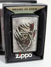 Zippo Steam Punk Skull Lighter, Black Matte NEW IN BOX