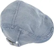 [Beavorty] Washed Denim Beret Hat for Women Vintage Cowboy Cap Stylish Decorative Beret Comfortable Breathable Material Timeless Fashion Accessory Occasion