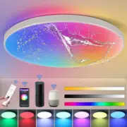 LED Ceiling Light with Remote Control Wifi 24W Flush Led RGB Colour Changing Cei