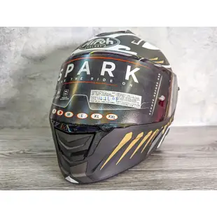 AIROH 義大利 SPARK 1 消光黑/金 全罩帽 安全帽 輕量 通風 快拆鏡片 義大利品牌