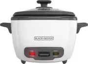 BLACK+DECKER 16-Cup Rice Cooker, 8-Cup Uncooked Rice, Steaming Basket, Removable
