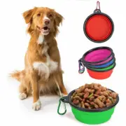 1-3Pcs Collapsible Foldable Pet Dog Bowl for Food & Water Bowls Dish Travel Walk