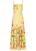 Borgo DE Nor Cordiela Floral-print Cotton Maxi Dress - Yellow - 10 (UK10 / S) 10 (UK10 / S)