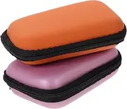 OKUMEYR 2Pcs Portable Hard Drive Case Durable Storage Box for External Drives Lightweight Carrying Case for Travel and Organization