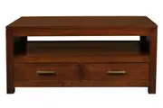 CT Paris Solid Timber 4 Drawer Coffee Table - Mahogany