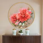 十字繡新款圓形花開富貴牡丹中式客廳現代簡約花卉鉆石畫滿鉆