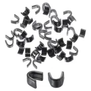70Pcs Zipper Slider Retainers, 5mm U Shape Zippers Top Replacing, Black