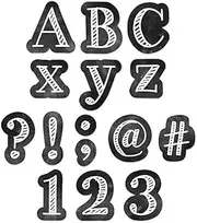 Creative Teaching Press Chalkboard 4" Designer Letters, Black/White (0279)