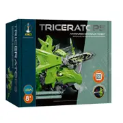 Johnco Triceratops Armoured Dinosaur Robot Childrens STEM Building Toy Kit 8y+
