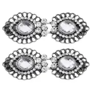 2pcs Sweater Clips, Cape Cloak Clasp Shawl Collar Clasp(Silver, 2.17" x 0.79")