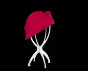 Hat stand for millinery display. White or black.