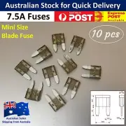 10pcs / 7.5 Amp Mini Blade Fuse - Brown Car Truck Auto Fuses 7.5A