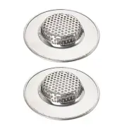 2pcs Kitchen Sink Strainer Plug Stainless Steel Hole Cover Bathtub/Shower Cover