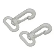 2Pc Plastic Swivel Snap Hooks, Travel Rotary Lobster Clasp Buckles(Light Gray)