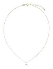 [Mocha] Elly Lou Timeless Initial R Necklace in Silver