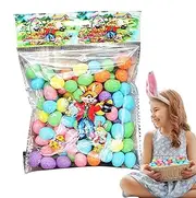 Easter Egg Decorations - Small Easter Eggs | Foam Easter Eggs | Colorful Easter Eggs Basket Stuffers | Glitter Fake Eggs Basket Stuffers, Decorative Foam Egg Ornaments for Crafts, Home Garden