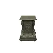 Antique Napoli 45cm Cast Iron Base Urn Outdoor Garden Patio Yard Home Decor Grey