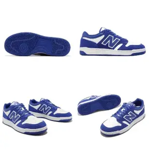 【NEW BALANCE】休閒鞋 BB 480 Low 男鞋 女鞋 情侶鞋 藍 白 復古 皮革 麂皮 NB 紐巴倫(BB480LWH-D)