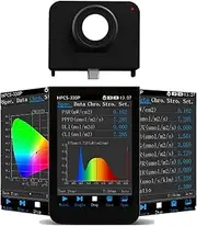 HPCS-330P Portable PAR Light Meter PPFD Spectrometer High Precision Flicker CCT CRI Meter for LED Grow Light 350nm-800nm for Home, Plant Growth Lab