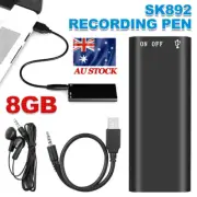 Mini Audio Voice Recorder Listening Device 96 Hours 8GB Bug Recording AUS